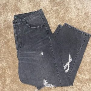 Wild Fable Grey Distressed High Rise Skinny Mom Jeans Size 16